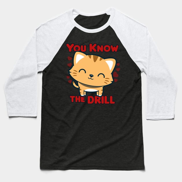 Funny Kawaii Cute Adorable Cat Slogan Gift For Cat Lovers Baseball T-Shirt by BoggsNicolas